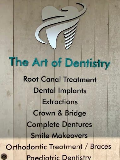 The Art of Dentistry — services board